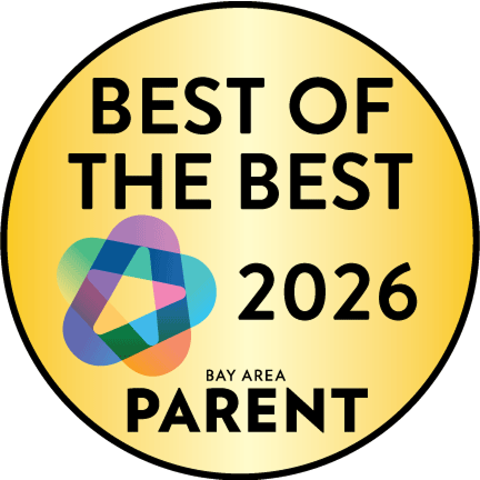 Forever Smiles Pediatric Dentistry | Gold circular badge with text âBest of the Best 2026â and âBay Area Parentâ below a multicolored geometric star logo.